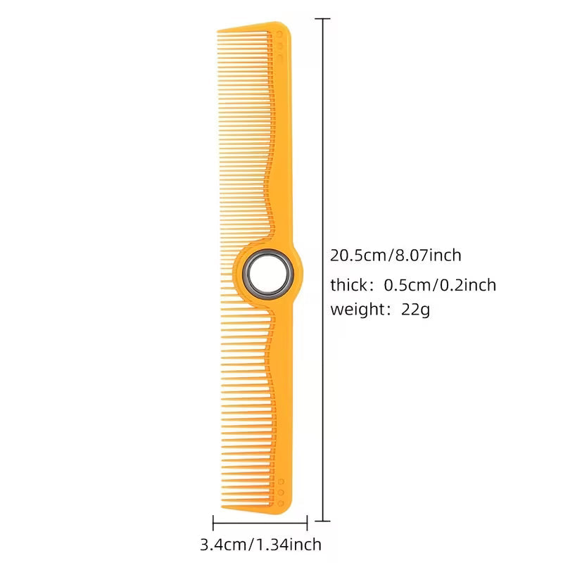 Professional Hairdressing Comb with Finger Spinner Rotating Comb