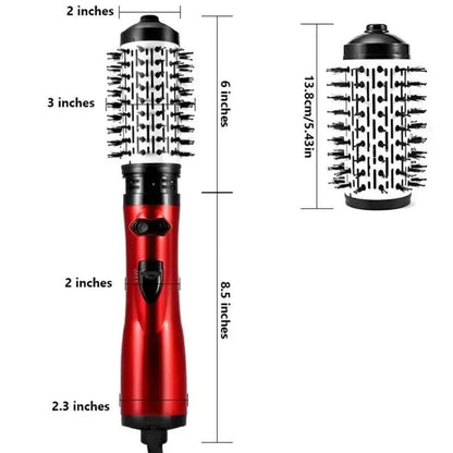 3-in-1 electric hair styler with hairdryer, brush & curling iron function