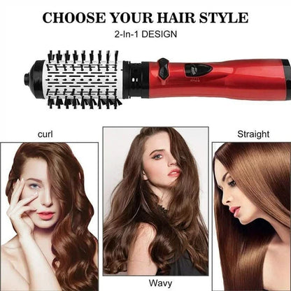 3-in-1 electric hair styler with hairdryer, brush & curling iron function