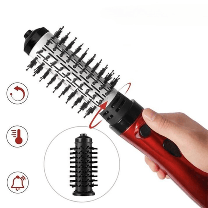 3-in-1 electric hair styler with hairdryer, brush & curling iron function