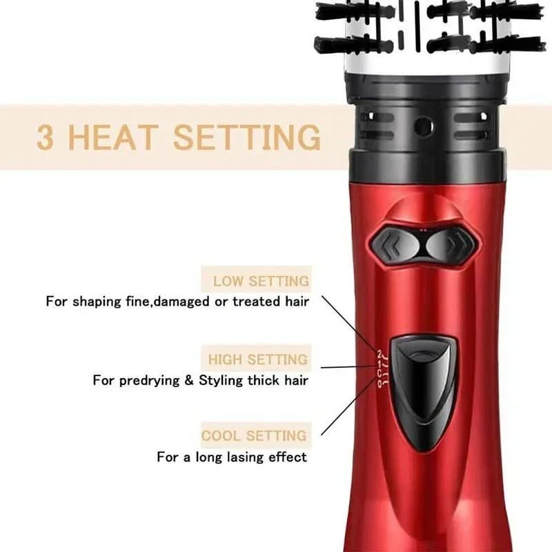 3-in-1 electric hair styler with hairdryer, brush & curling iron function