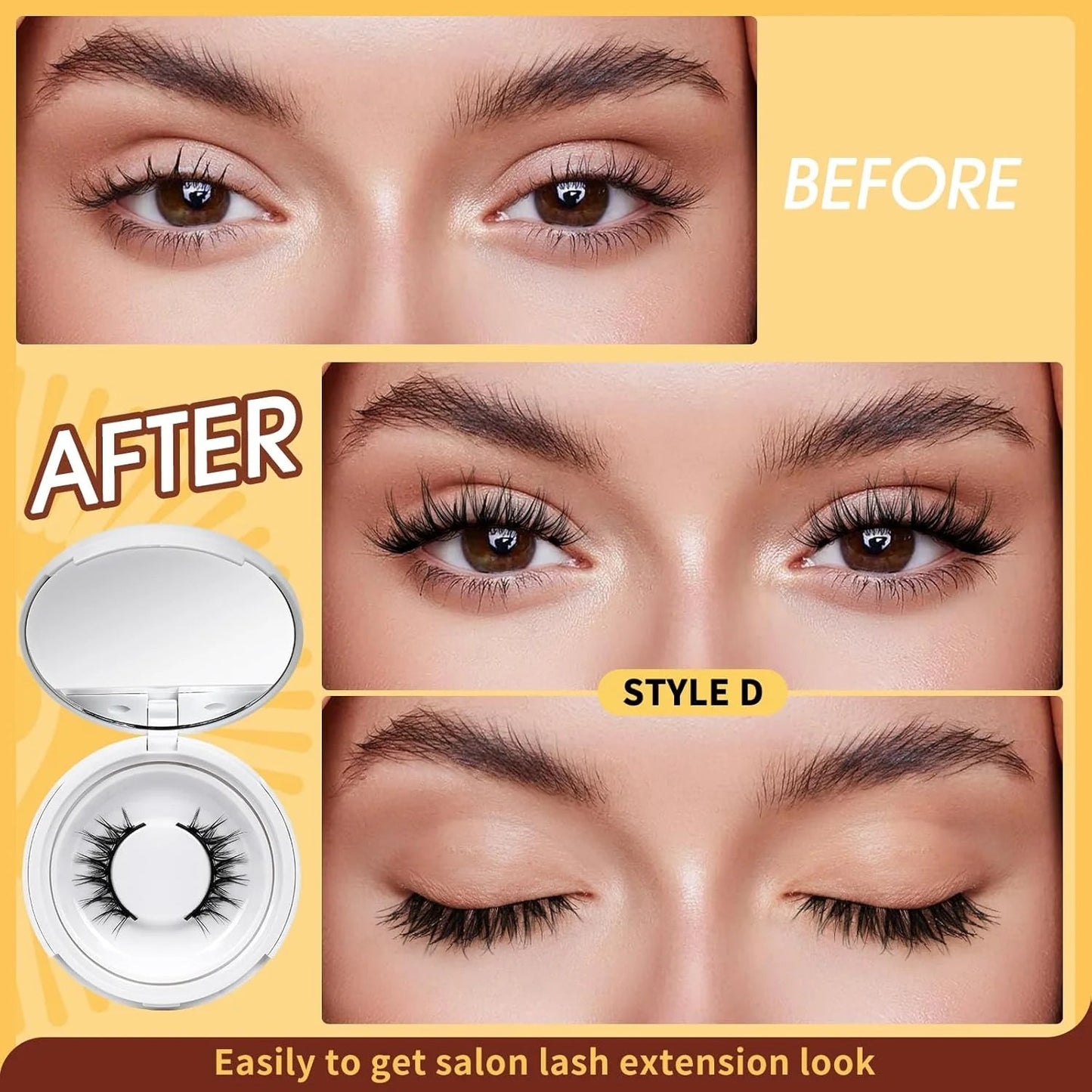 Reusable Premium Self-Adhesive Eyelashes | Easy, Quick, Safe!