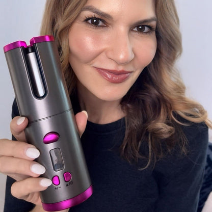 Automatic Curling Iron | Wireless Hair Curler for Beautiful Curls