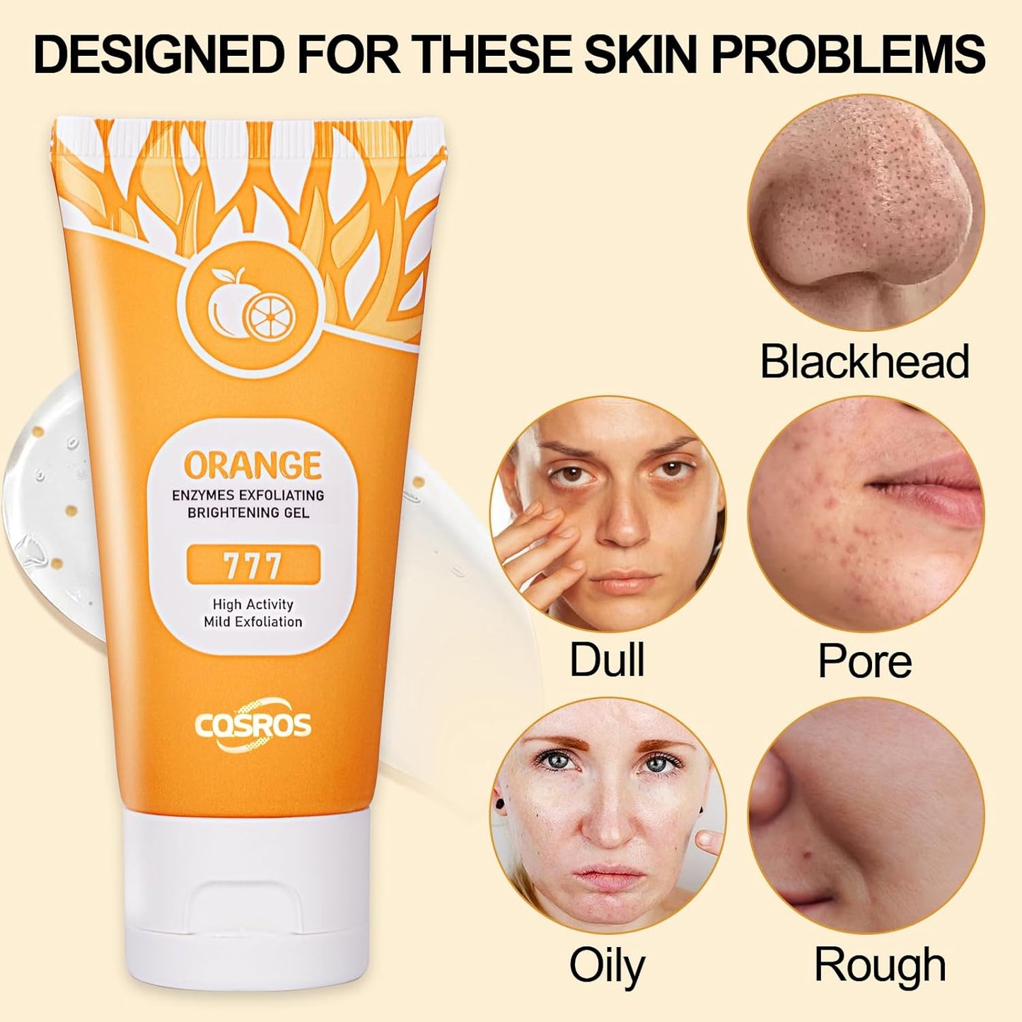 🔥2026 HOT SALE-49% OFF🔥Orange Exfoliating Gel Facial Cleansing Whole Body Scrub Dead Skin Custard