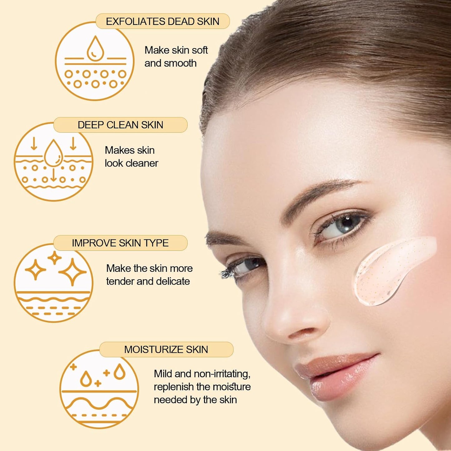 🔥2026 HOT SALE-49% OFF🔥Orange Exfoliating Gel Facial Cleansing Whole Body Scrub Dead Skin Custard