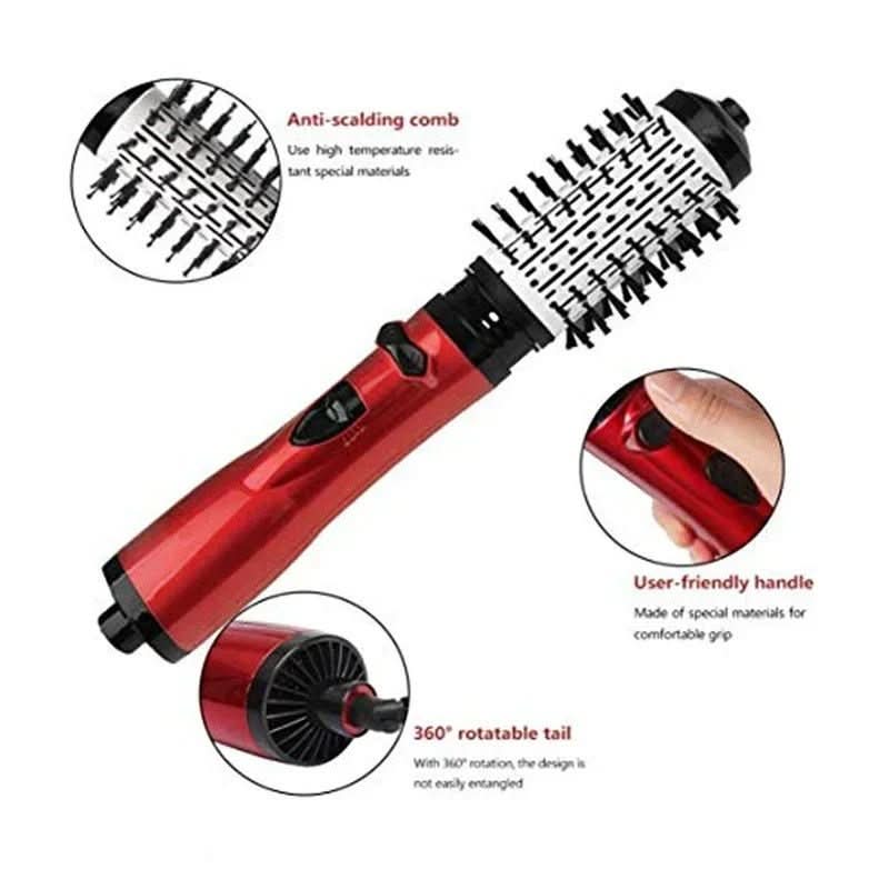 3-in-1 electric hair styler with hairdryer, brush & curling iron function