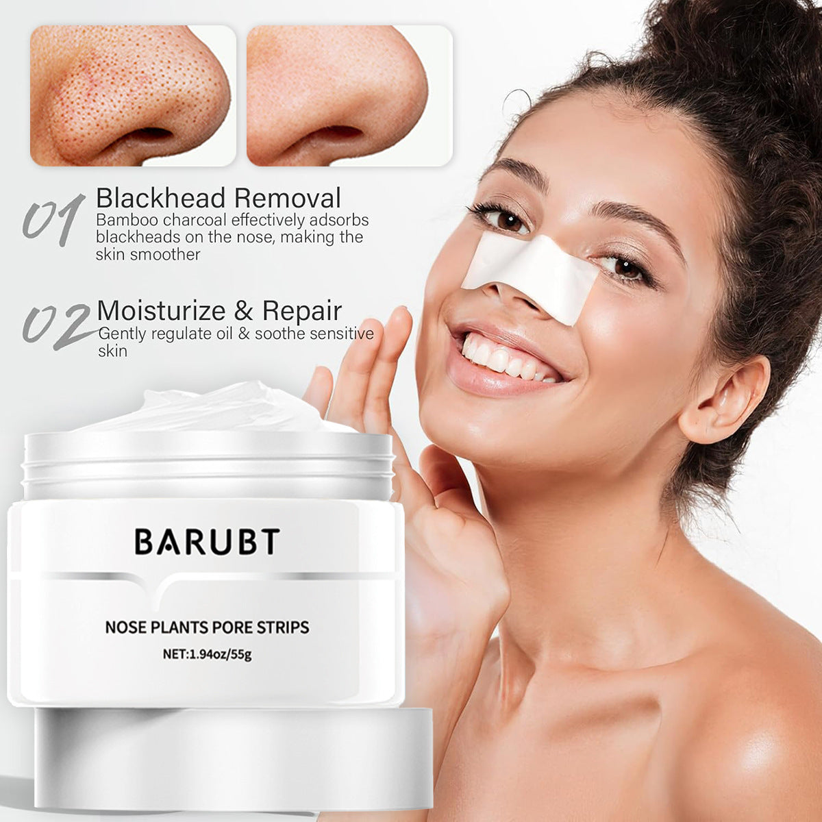 Blackhead Removal Nose Mask - Intense Cleansing, Sensitive Skin-Friendly