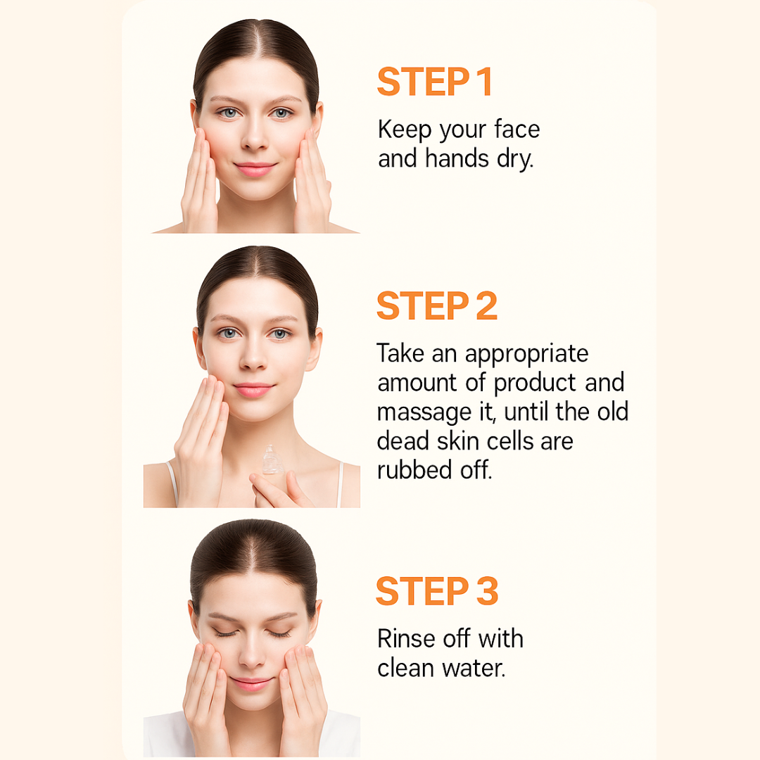 🔥2026 HOT SALE-49% OFF🔥Orange Exfoliating Gel Facial Cleansing Whole Body Scrub Dead Skin Custard