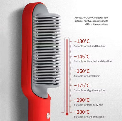 negative ion hair straightening styling comb