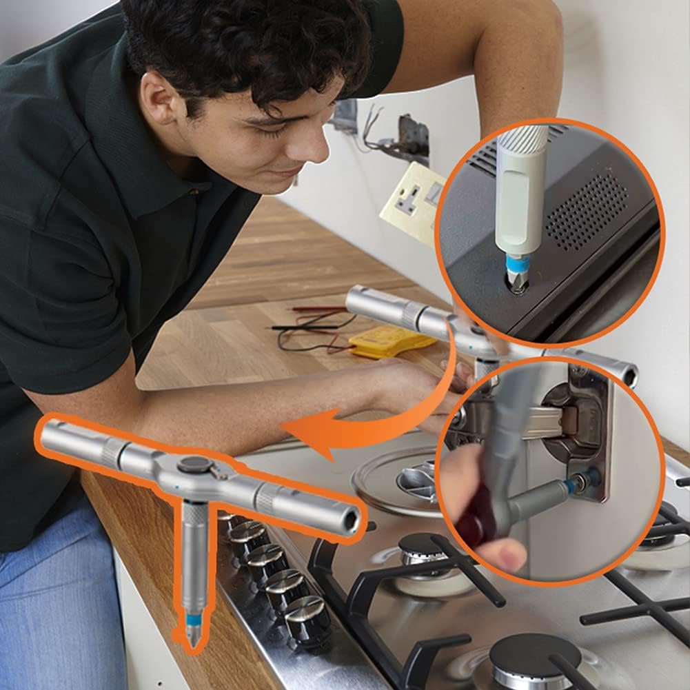 24 in 1 DlY Screwdriver Set Magnetic Compact and Portable Ratchet Screwdriver