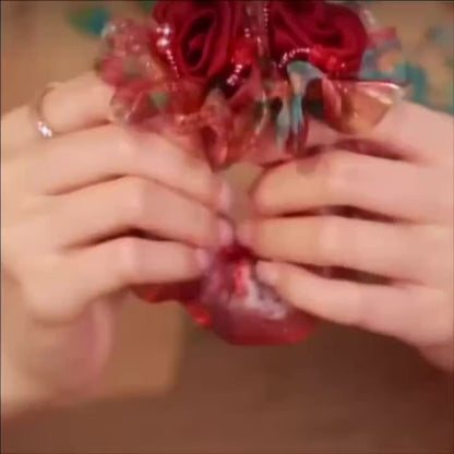 Most Beautiful mesh flower beaded hair ties